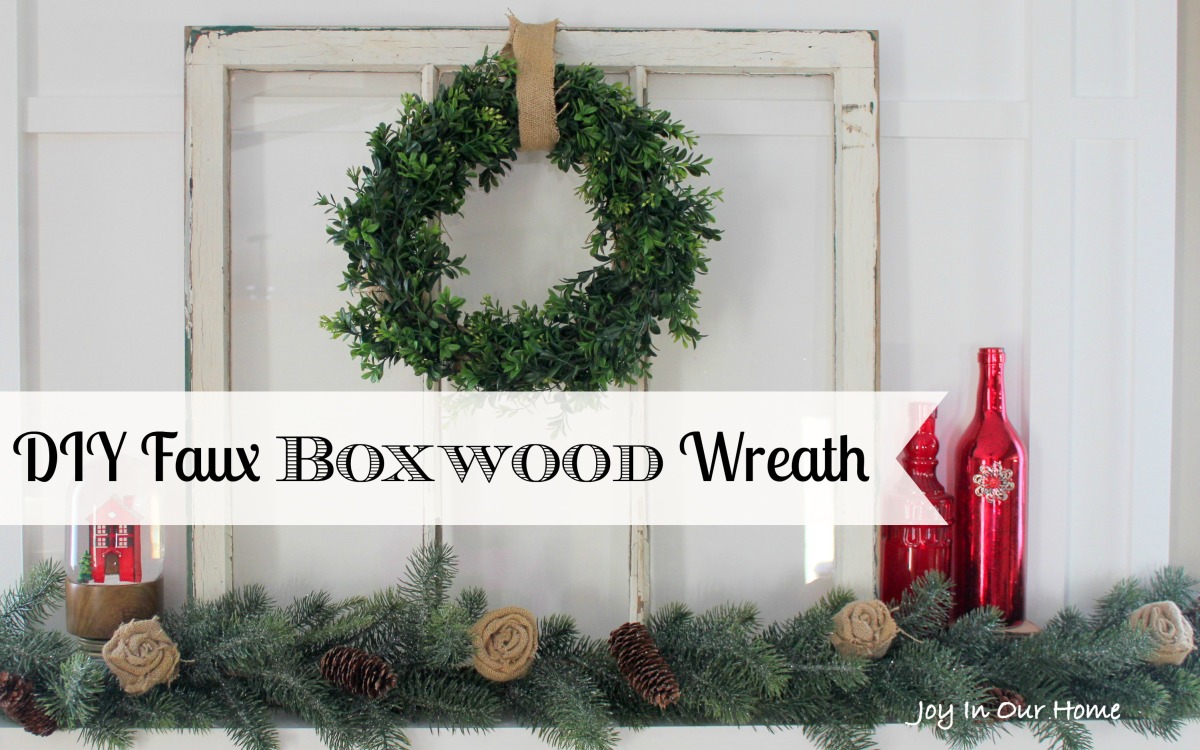 DIY faux boxwood wreath