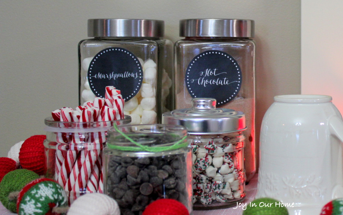 Hot Chocolate Station and Printables at www.joyinourhome.com