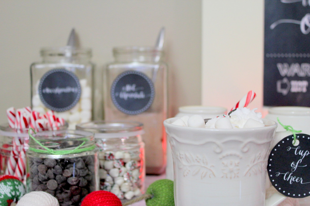 Hot Chocolate Station and Printables at www.joyinourhome.com