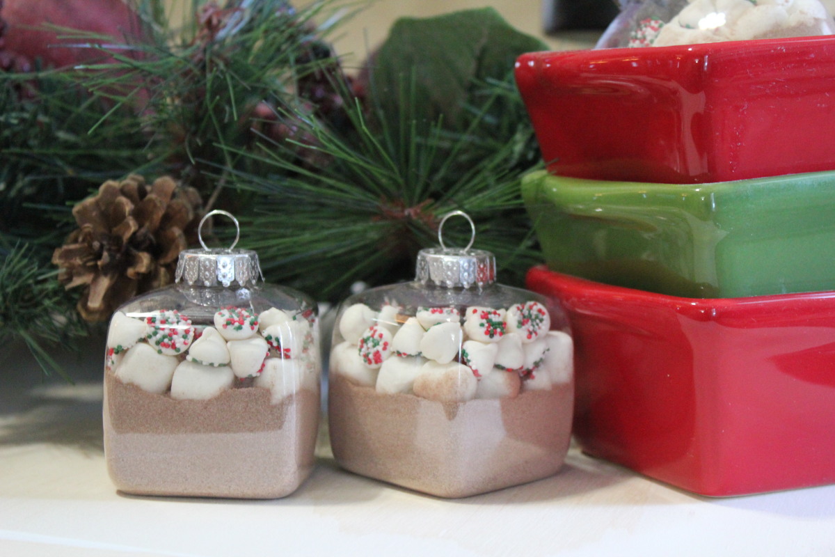 Hot Chocolate Mix Ornaments and the DIY Monthly Challenge on www.joyinourhome.com