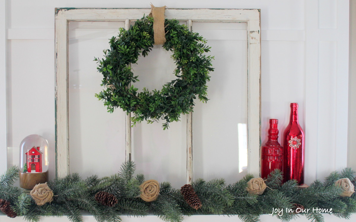 DIY Faux Boxwood Wreath at www.joyinourhome.com