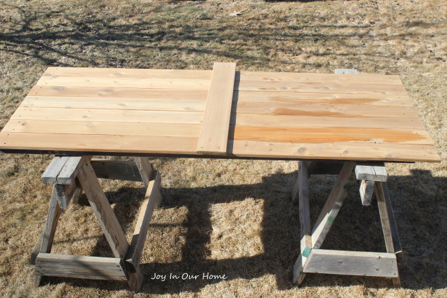 Upcycled Barn Door at www.joyinourhome.com