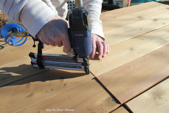 Upcycled Barn Door at www.joyinourhome.com