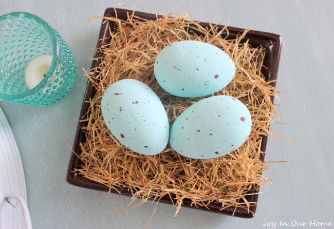 Speckled Eggs from www.joyinourhome.com Easy tutorial for making your own