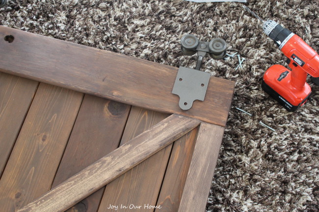 Upcycled Barn Door at www.joyinourhome.com