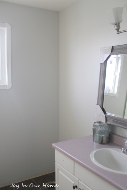 One Room Challenge Bathroom Update at www.joyinourhome.com