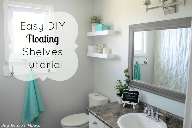 Easy DIY Floating Shelves from www.joyinourhome.com