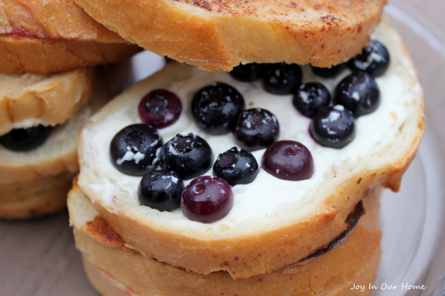 Cream Cheese Stuffed French Toast from www.joyinourhome.com