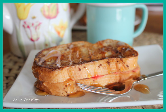 Cream Cheese Stuffed French Toast from www.joyinourhome.com