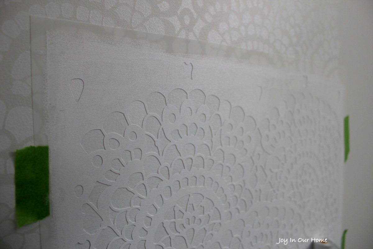 Spanish Lace Stenciled Wall 