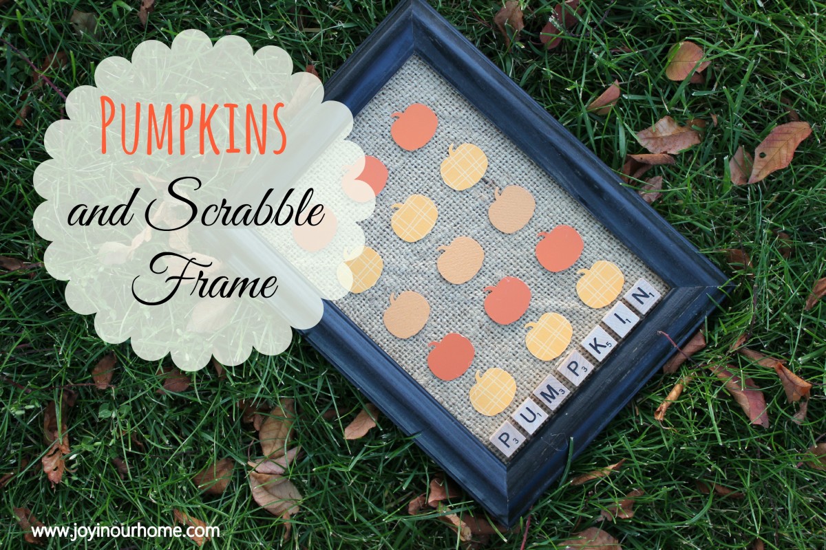 Pumpkins and Scrabble Frame