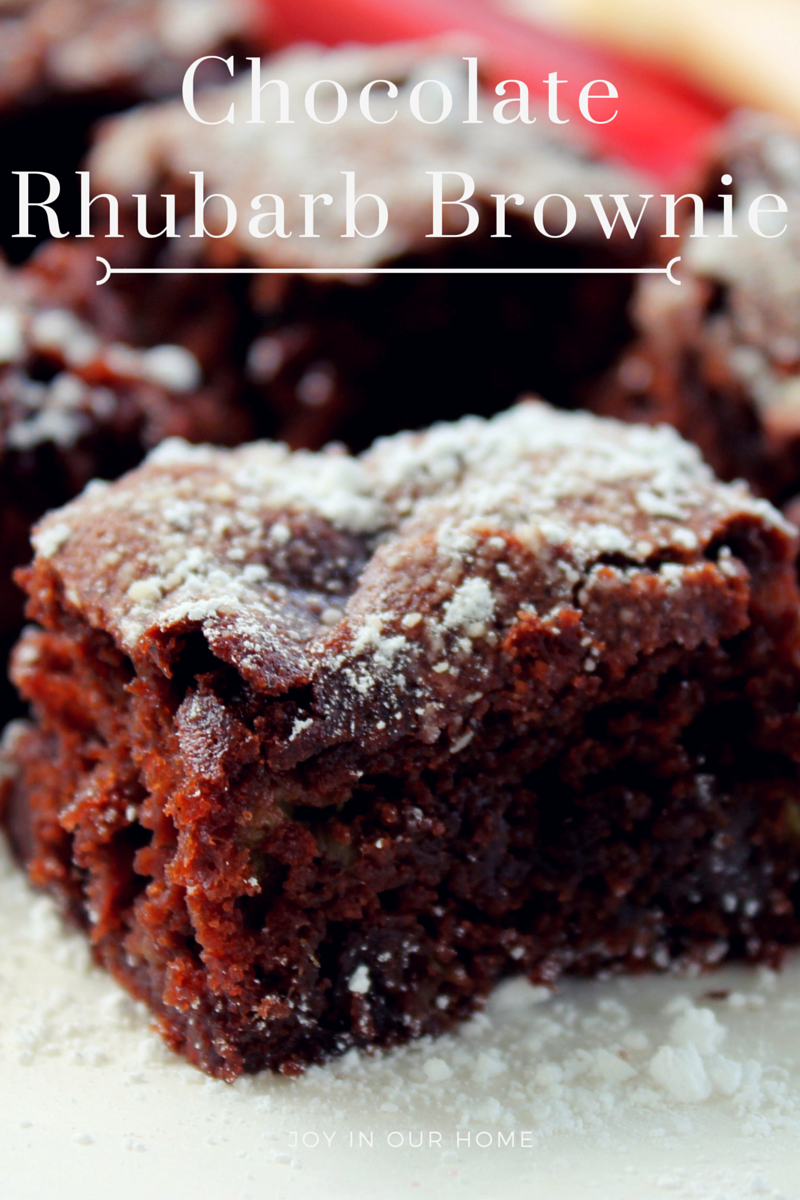 Chocolate Rhubarb Brownie