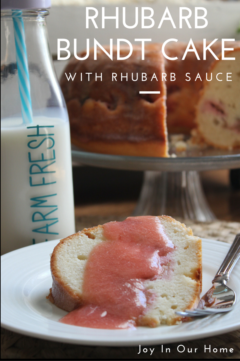 Rhubarb Bundt Cake with Rhubarb Sauce 