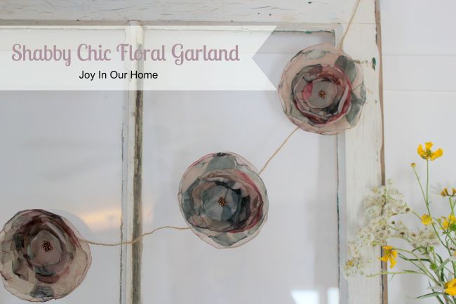 Shabby Chic Floral Garland from www.joyinourhome.com