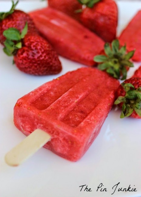 Strawberry Popsicles