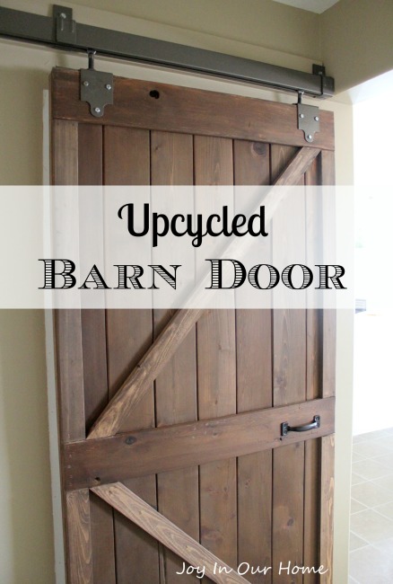 Upcycled Barn Door at www.joyinourhome.com