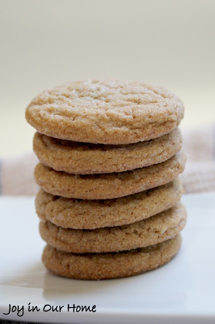 Soft & Chewy Gingersnaps at www.joyinourhome.com