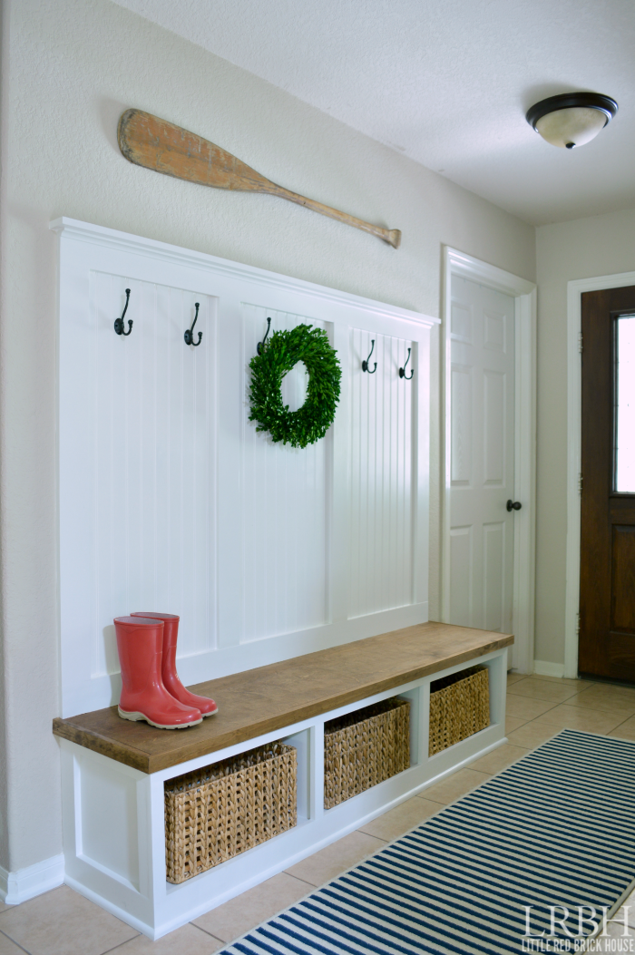 DIY Entryway Mudroom Reveal | LITTLE RED BRICK HOUSE