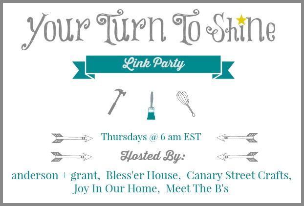 Your Turn To Shine Link Up Party at www.joyinourhome.com