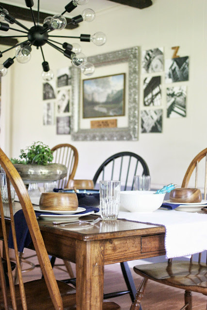 5 Decorating Tips in a Modern Farmhouse Style Dining Room Makeover // Neutral Color Scheme // by Craftivity Designs