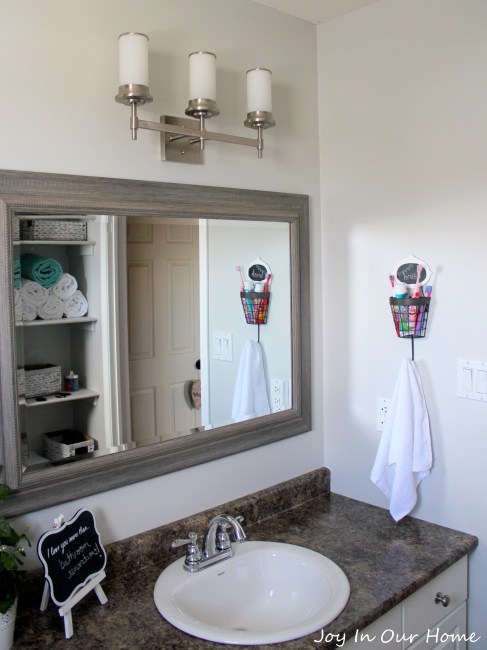 Bathroom Reveal by www.joyinourhome.com