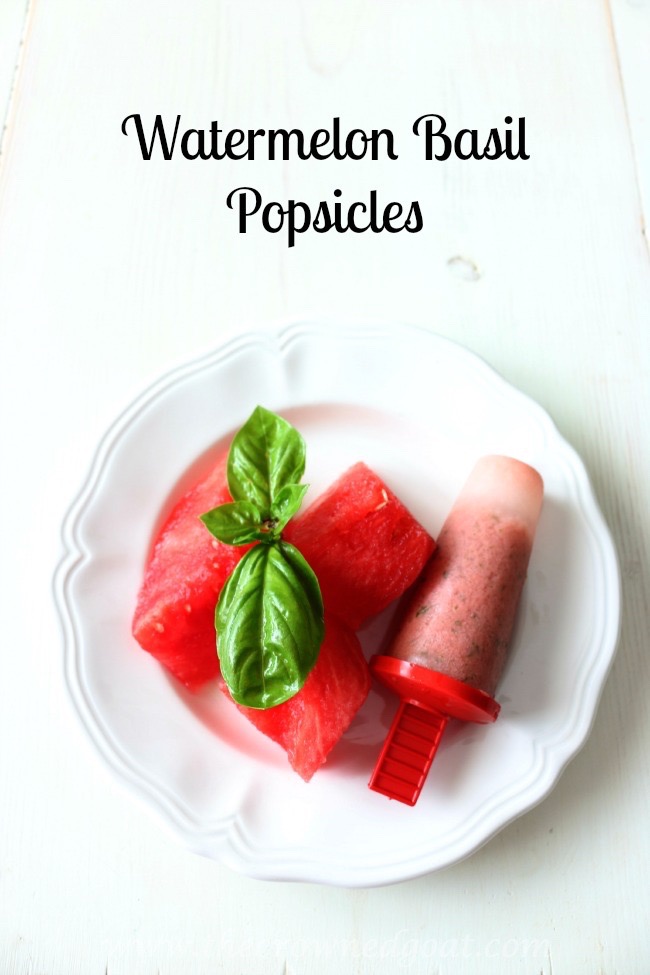 Watermelon Basil Popsicles - The Crowned Goat - 070215-6 Pinnable