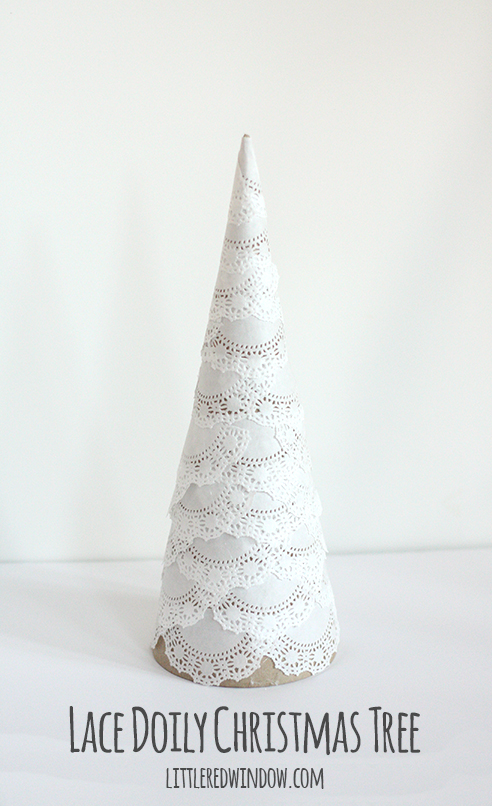 Lace Doily Christmas Tree | littleredwindow.com