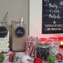 Hot Chocolate Station and Printables at www.joyinourhome.com
