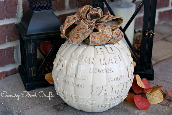 Easy DIY Fall Subway Art Pumpkin!  {Canary Street Crafts}